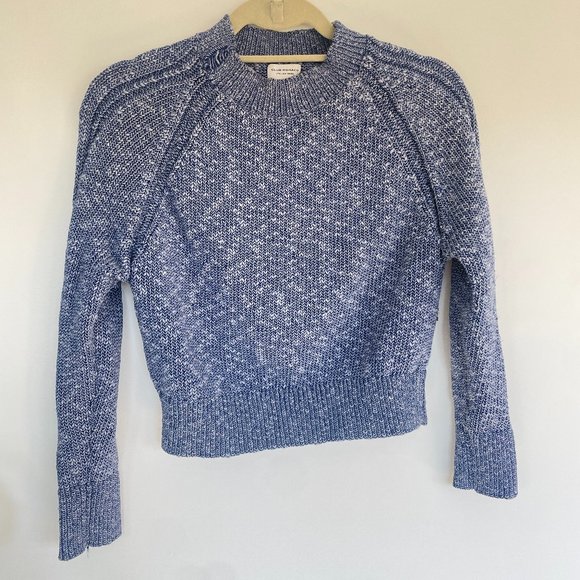 Club Monaco Sweaters - Club Monaco Women's Crewneck Cropped Sweater Blue Size XS